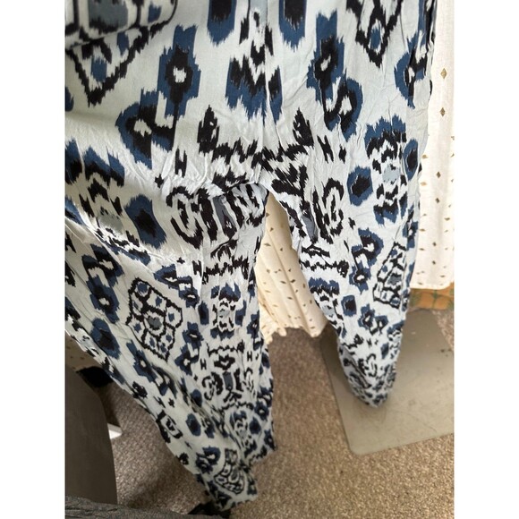 Indah Revolve Borneo Grey Lace Up Tie Backless Wide Leg Elastic Waist Jumpsuit S - Picture 2 of 6